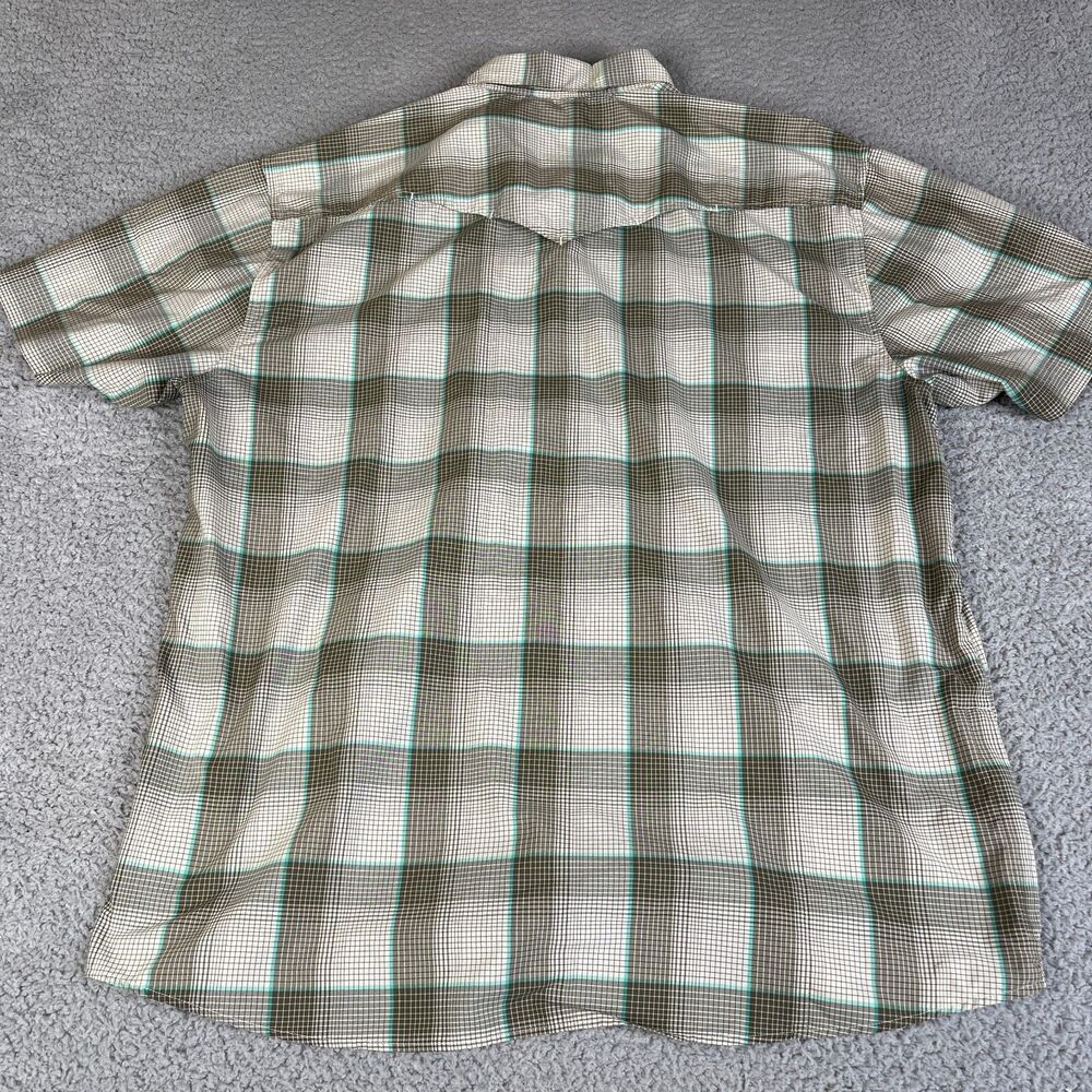 Howler Bros Pearl Snap Shirt Men XL Brown Blue Plaid Snap Huckberry Short Sleeve - Picture 5 of 13